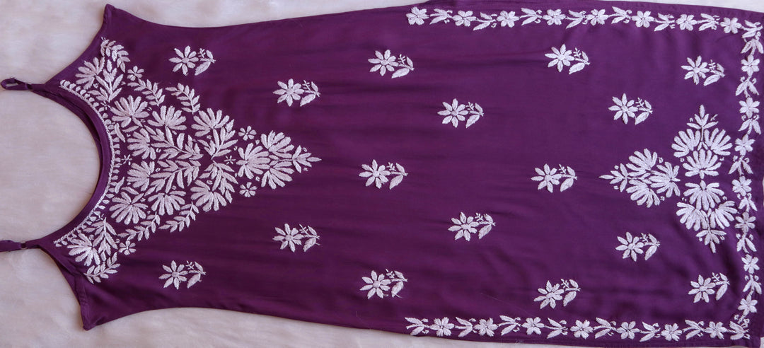 RUHI DUSTY PURPLE SLEEVELESS RAYON KURTA