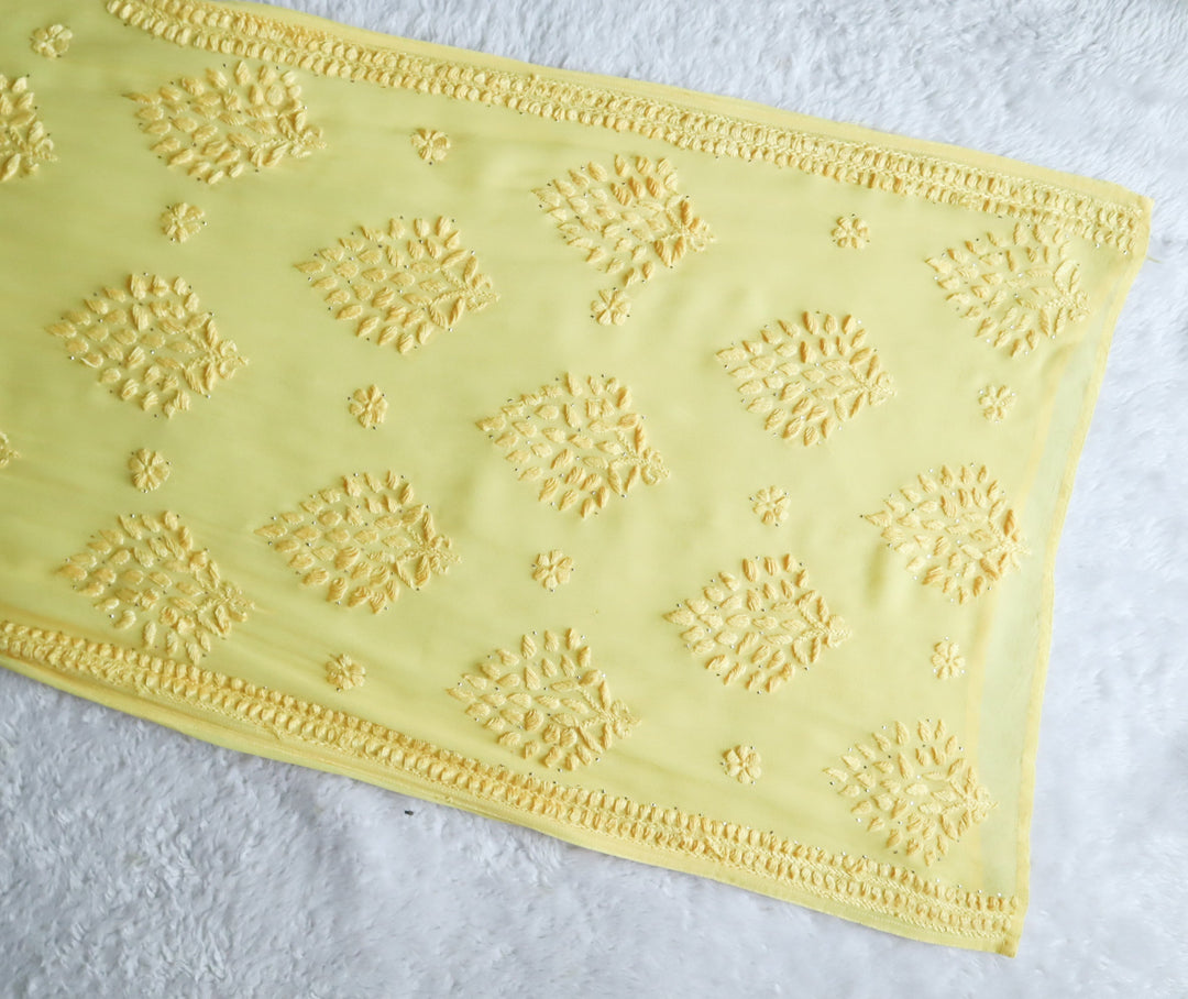 Liyaana Yellow Viscose Georgette Kurta