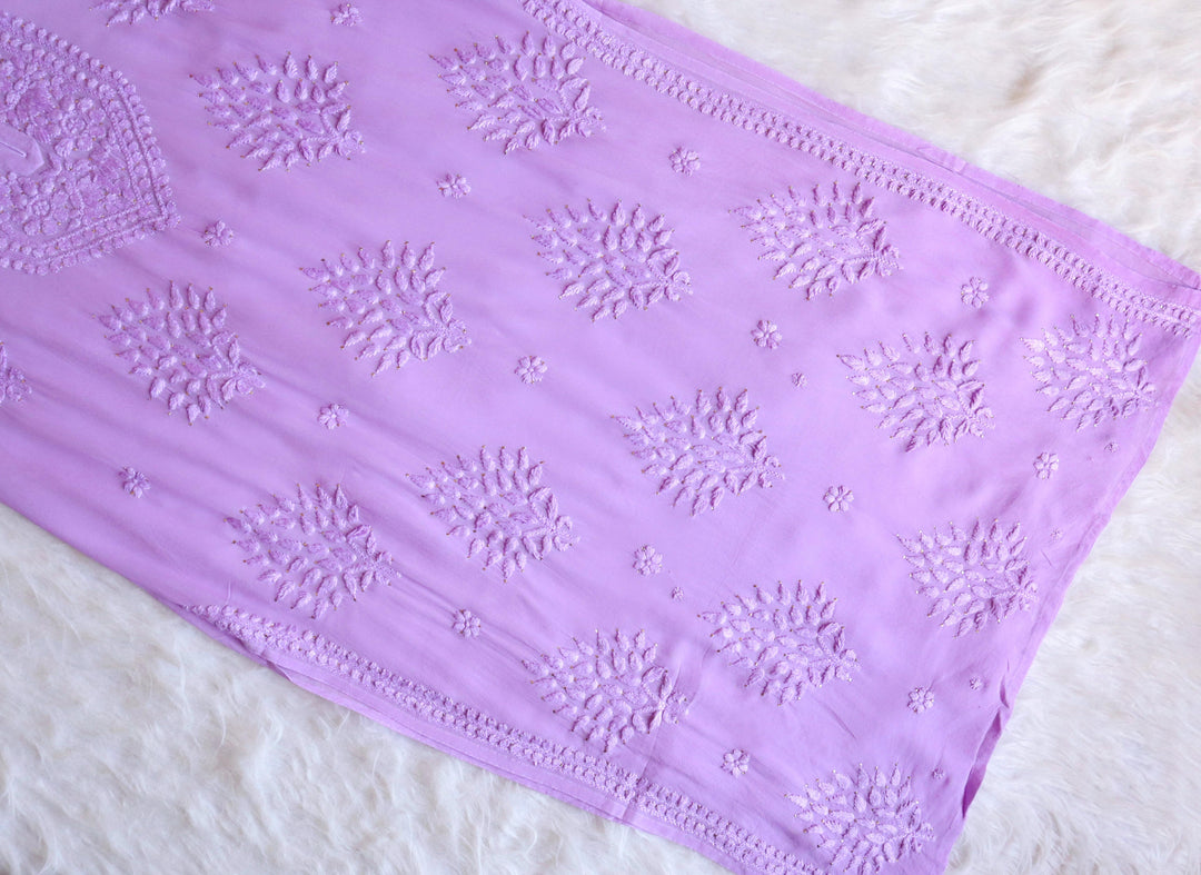 Liyaana Lavender Viscose Georgette Kurta