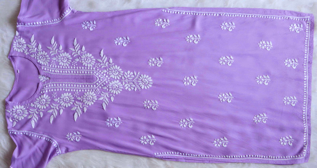 ZAINAB LAVANDER RAYON KURTA PANT SET