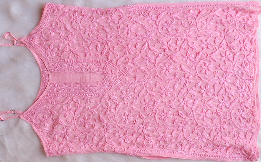 LILY BABY PINK VISCOSE STRAPPY KURTA