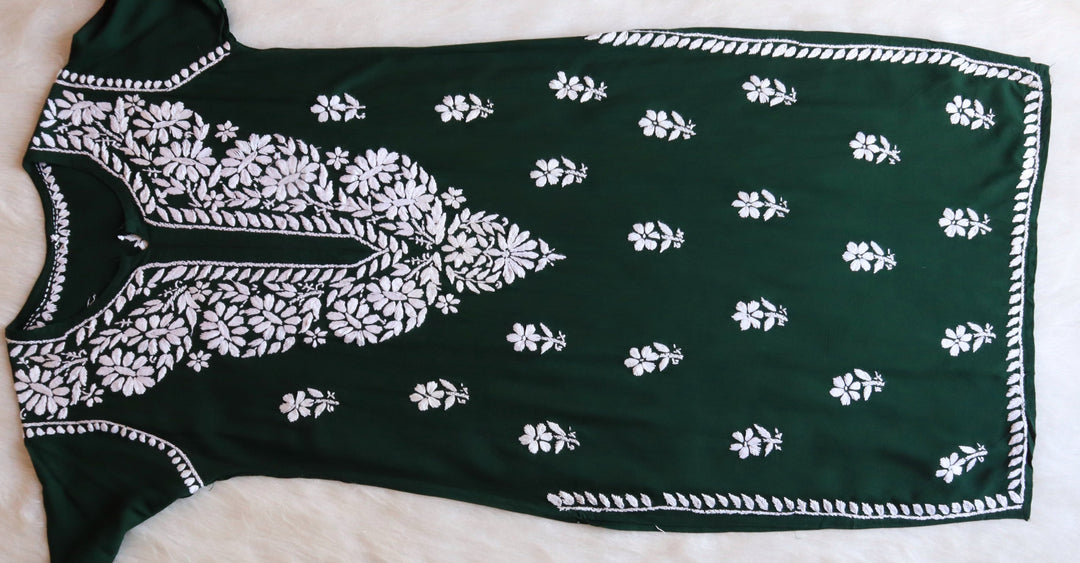 ZOYA GREEN LONG RAYON KURTA