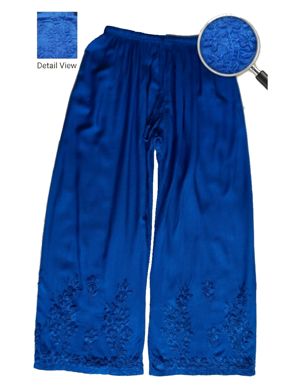 HAYA-(B) ROYAL BLUE RAYON PALAZZO PANT