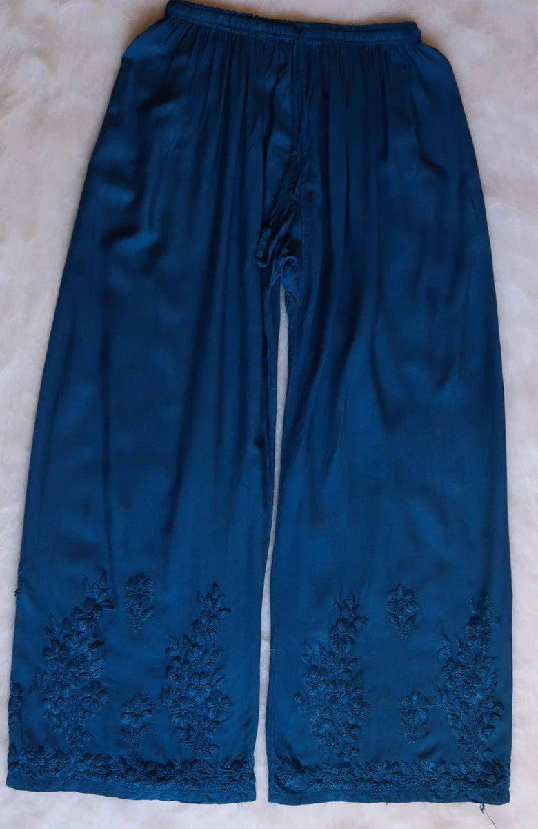 HAYA-(B) ROYAL BLUE RAYON PALAZZO PANT