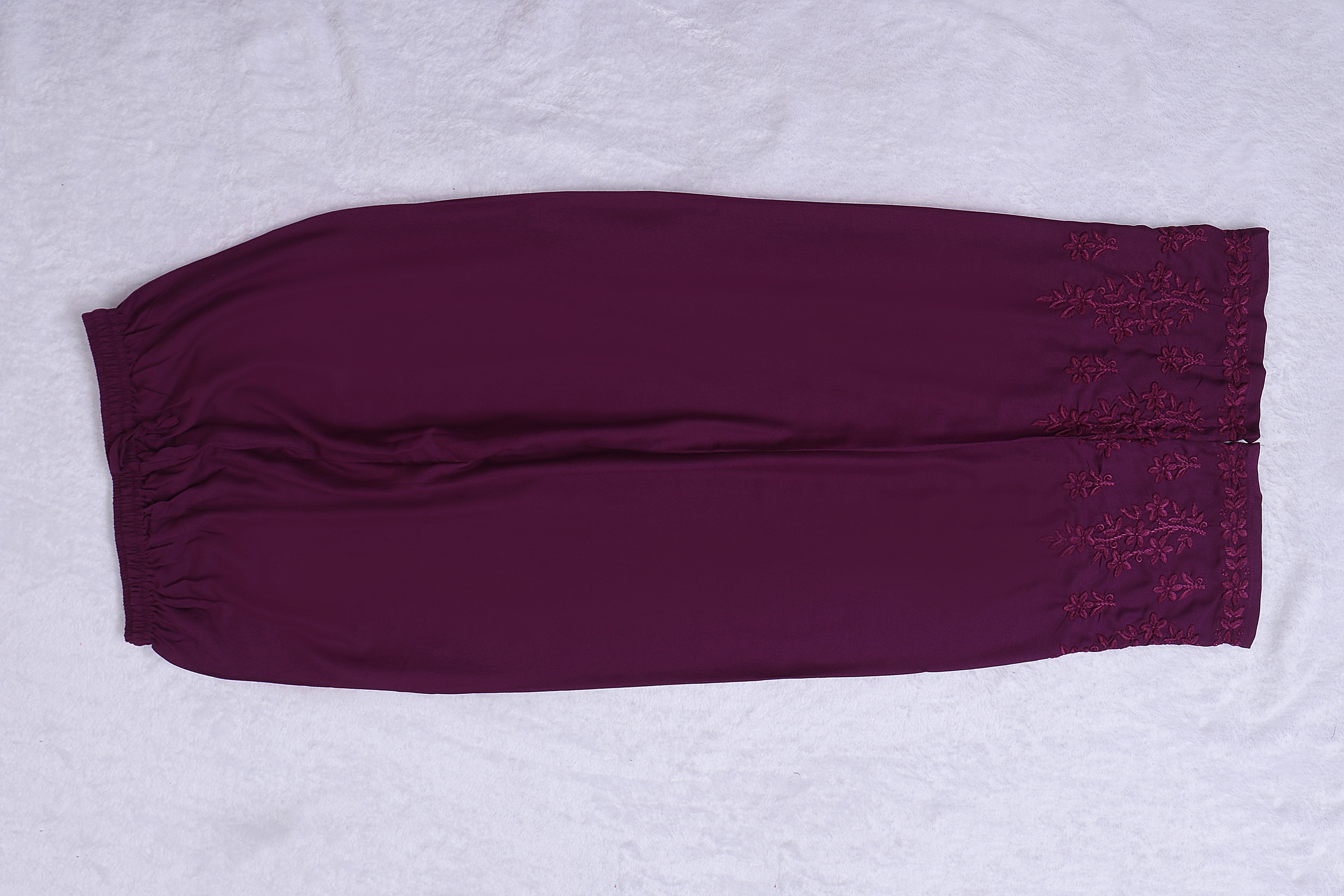 HAYA PURPLE RAYON KURTA PANT SET
