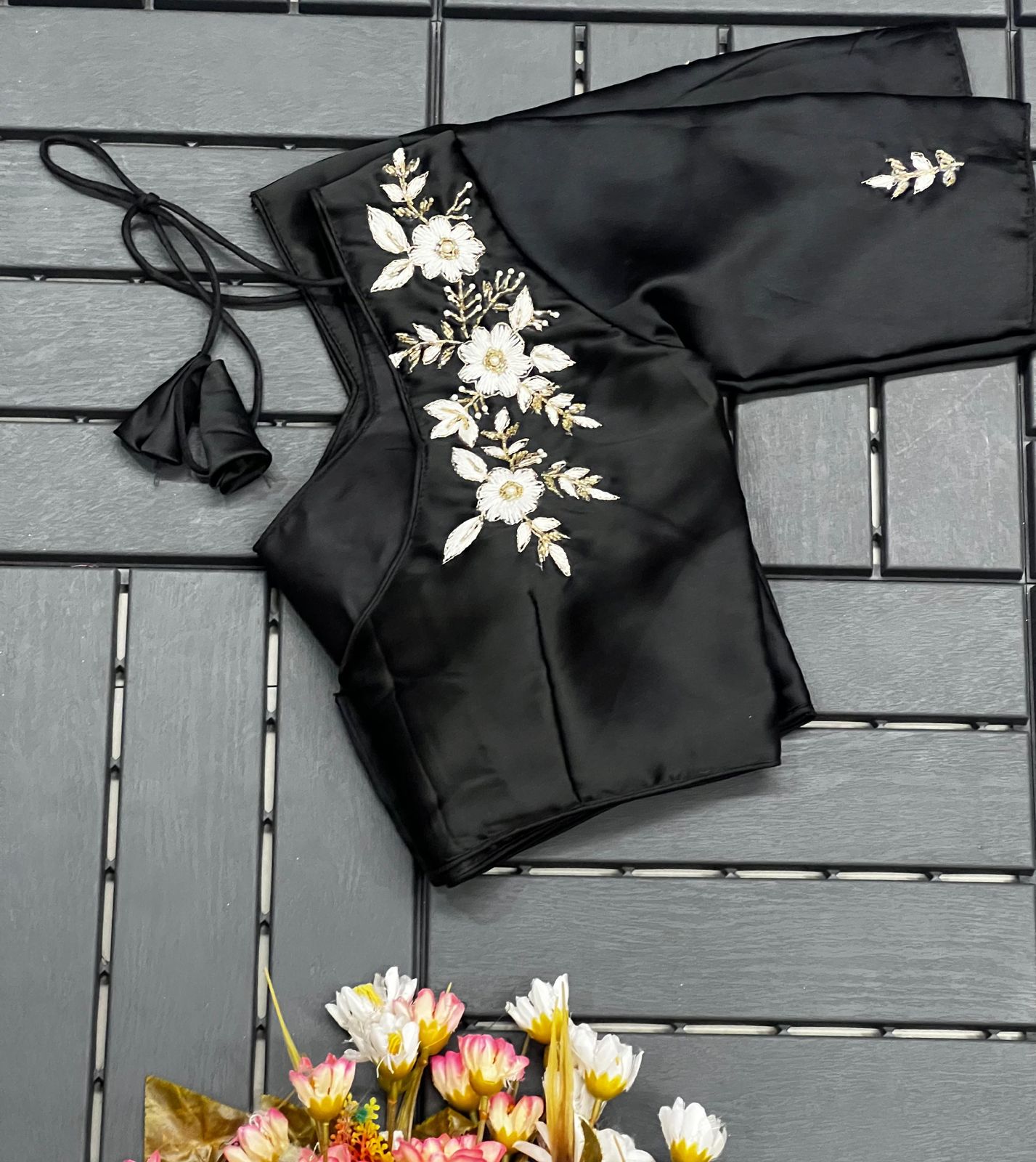 Brinda Hand work Black Blouse