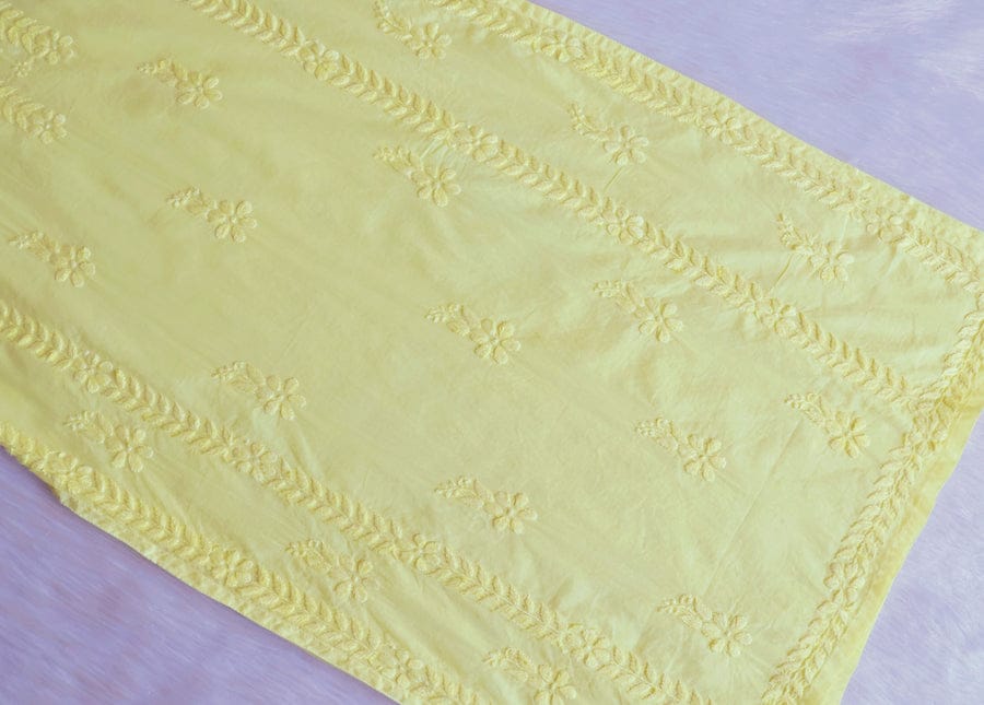 TANVI YELLOW PURE COTTON KURTA