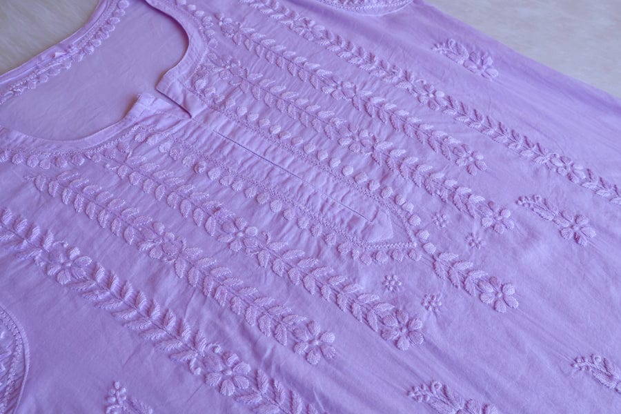 TANVI LAVENDER PURE COTTON KURTA