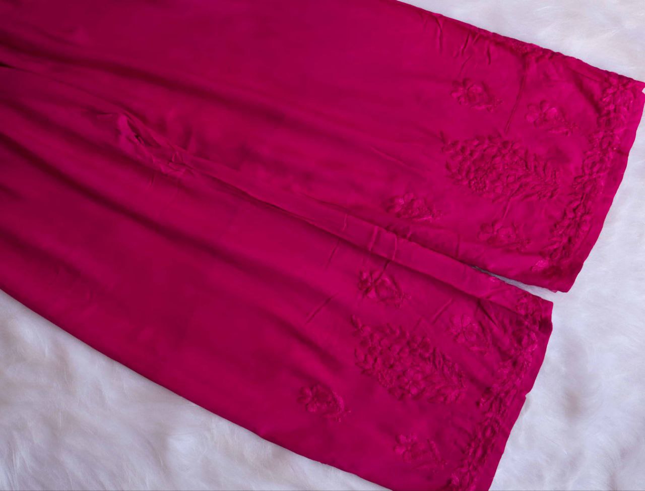 HAYA RANI PINK RAYON KURTA PANT SET