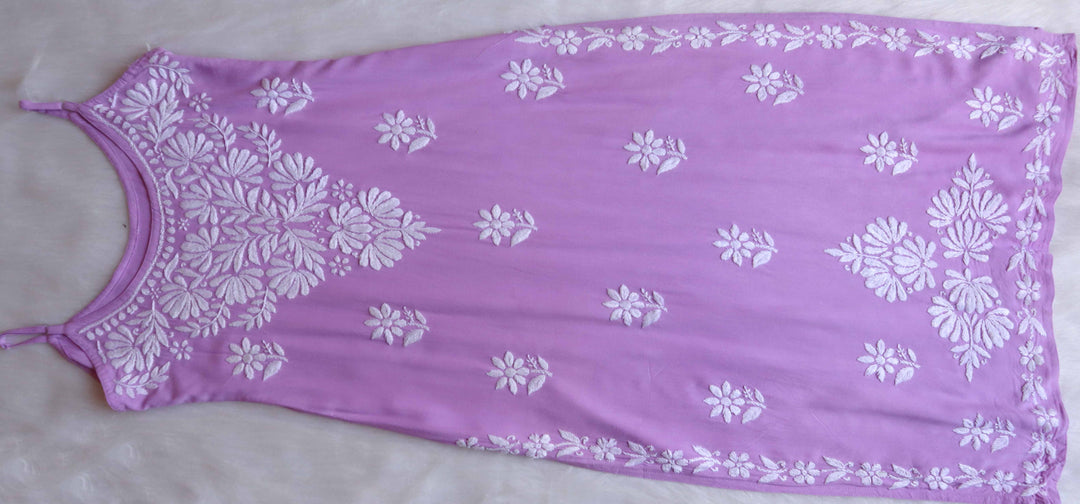 RUHI LAVENDER SLEEVELESS RAYON KURTA