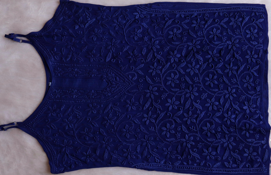 LILY ROYAL BLUE VISCOSE STRAPPY KURTA