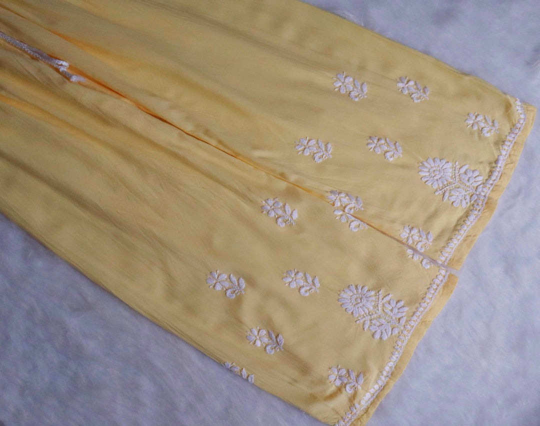 ZAINAB PASTEL YELLOW RAYON KURTA PANT SET