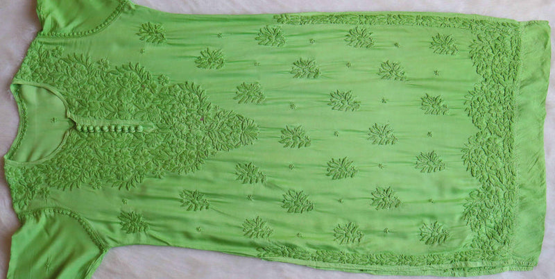 HASEENA LIME GREEN RAYON KURTA