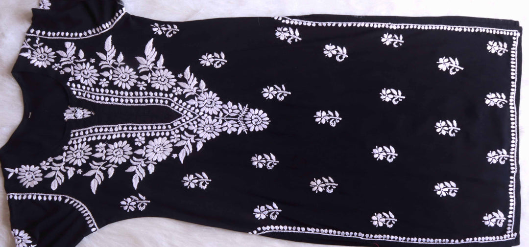 ZAINAB BLACK RAYON KURTA PANT SET