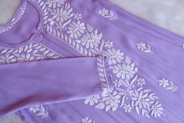 ZOYA LAVENDER LONG RAYON KURTA