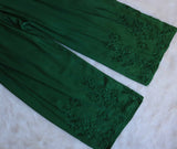 HAYA BOTTLE GREEN RAYON KURTA PANT SET