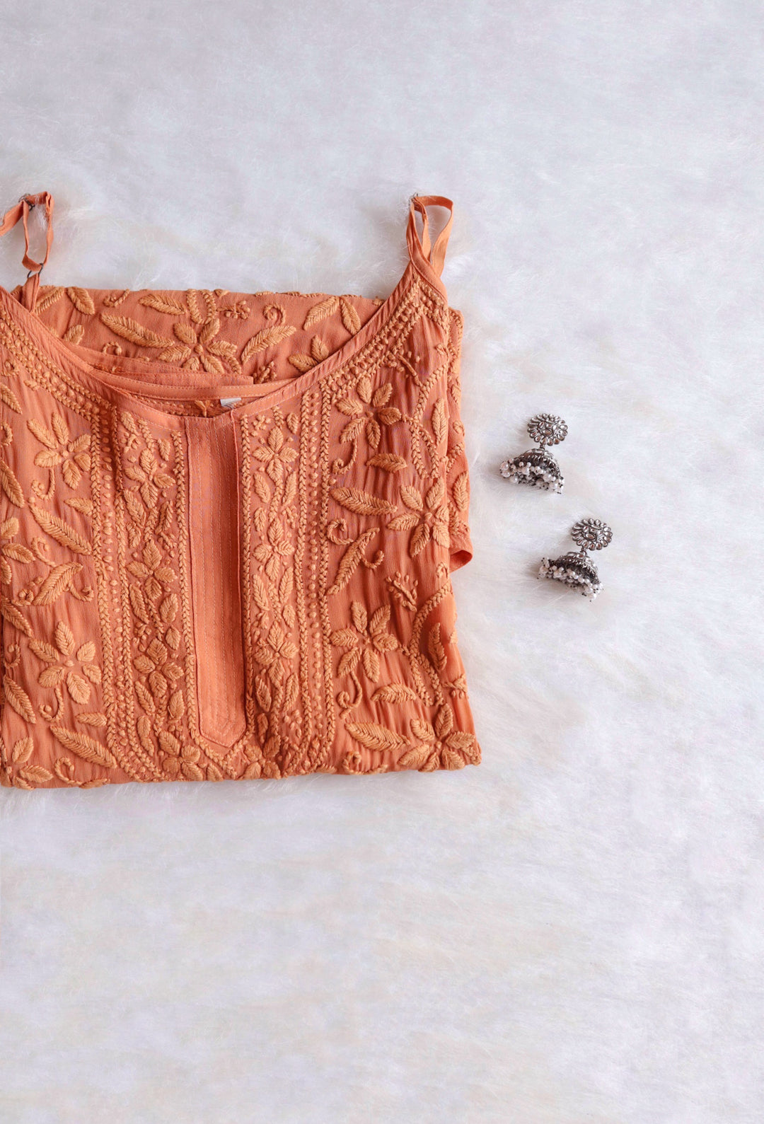 LILY ROSE BROWN VISCOSE STRAPPY KURTA