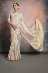 Inaya Tan Soft Mulberry Silk saree