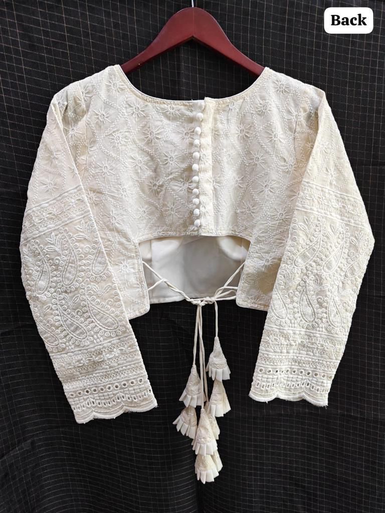 Ivory Off White Camric Hakoba Blouse