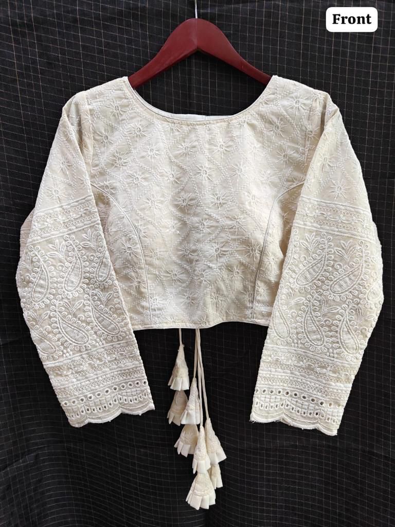 Ivory Off White Camric Hakoba Blouse