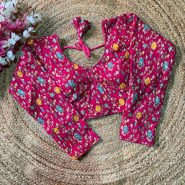 Gul Pink Multi Flower Blouse