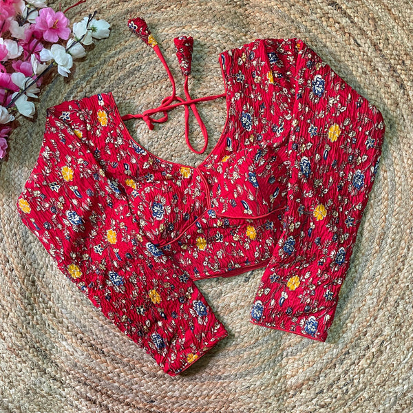 Gul Red Multi Flower Blouse