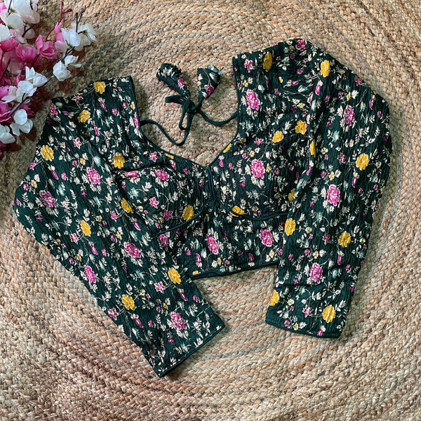 Gul Green Multi Flower Blouse