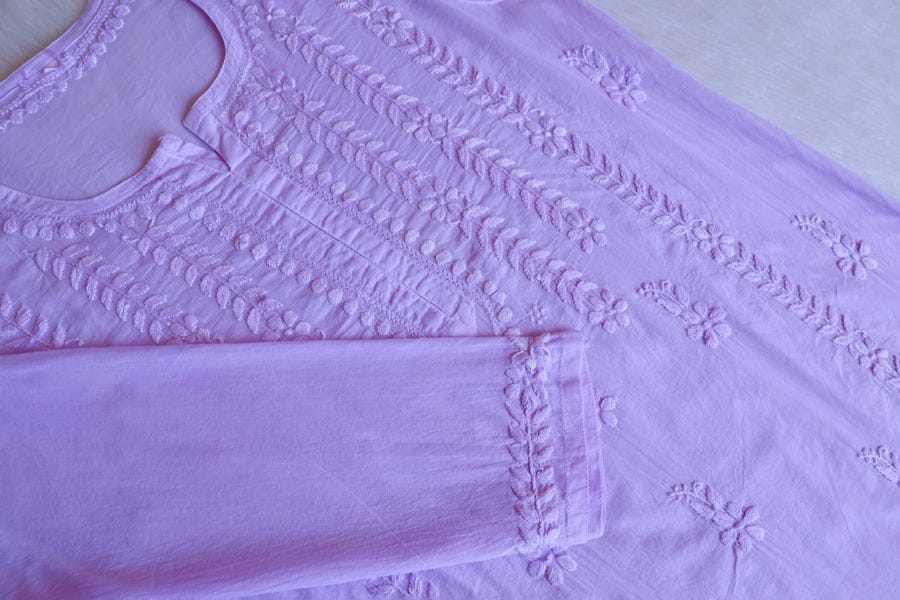 TANVI LAVENDER PURE COTTON KURTA