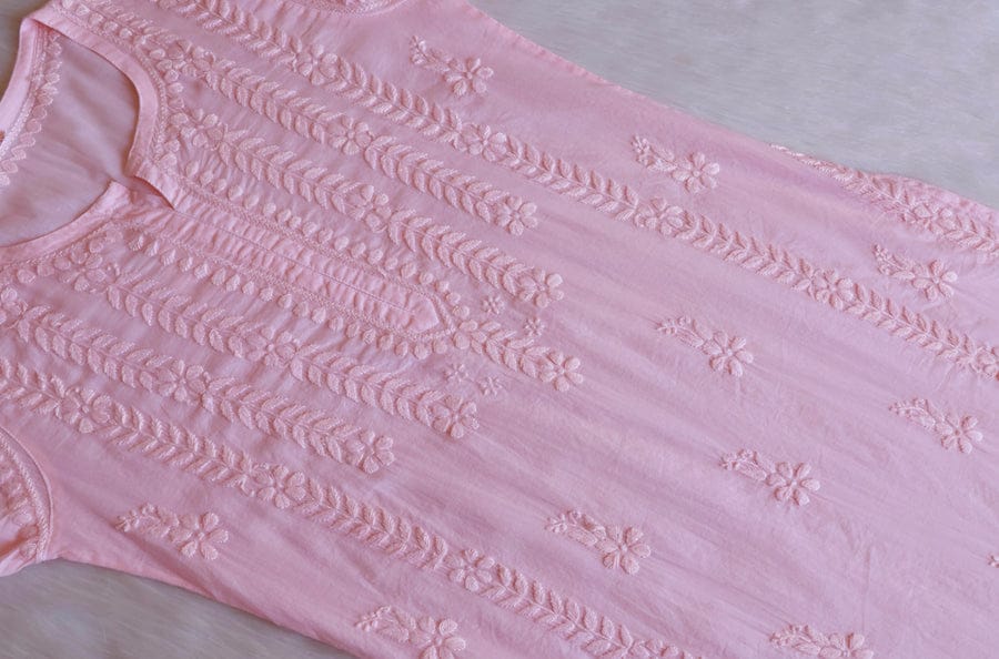 TANVI PEACH PURE COTTON KURTA